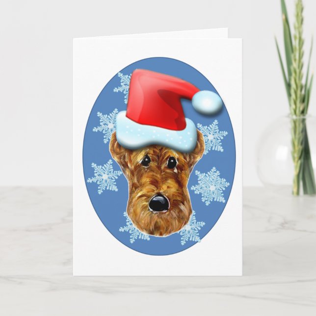 AIREDALE TERRIER HOLIDAY CARD (Front)