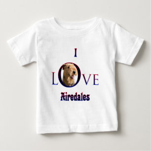 Airedale Terrier I Love Baby T-Shirt