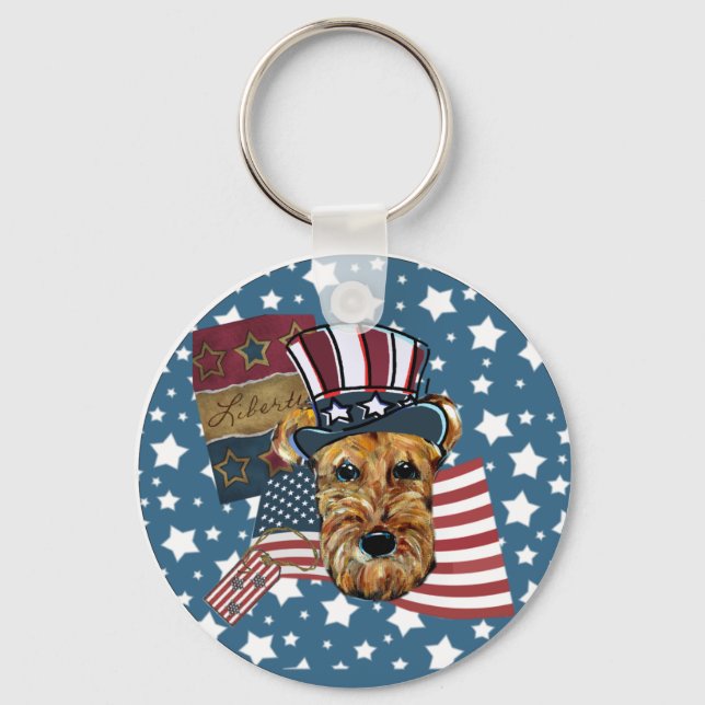 AIREDALE TERRIER KEYCHAIN (Front)