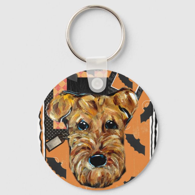 AIREDALE TERRIER KEYCHAIN (Front)