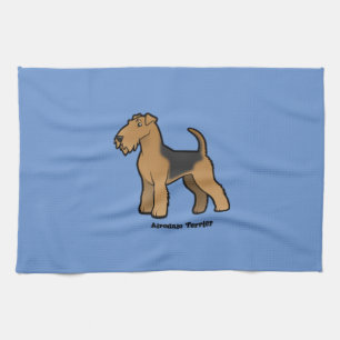 airedale terrier kitchen towel