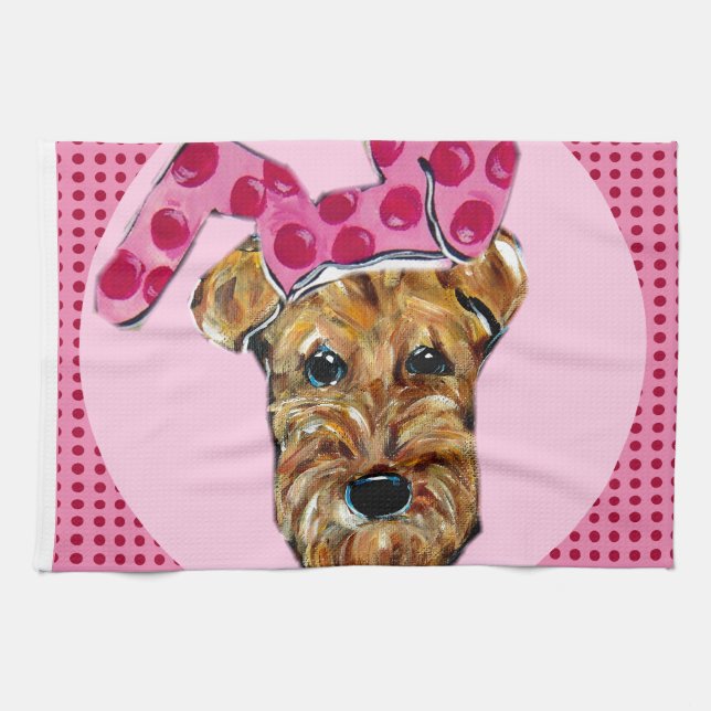 AIREDALE TERRIER KITCHEN TOWEL (Horizontal)