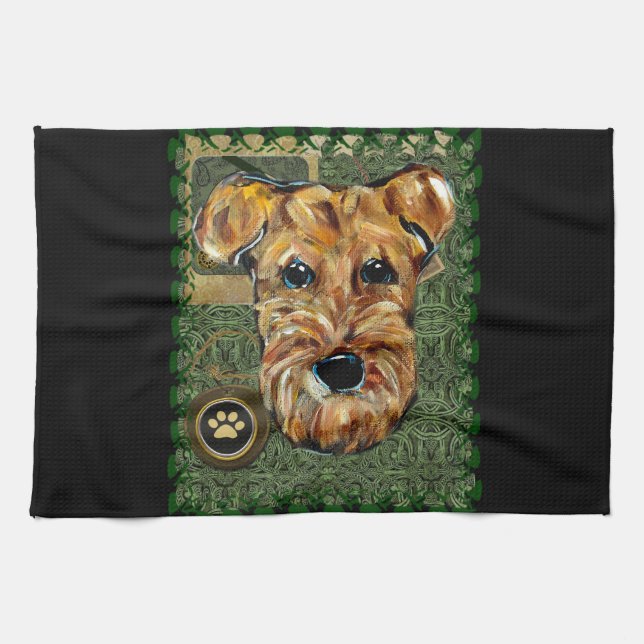 AIREDALE TERRIER KITCHEN TOWEL (Horizontal)