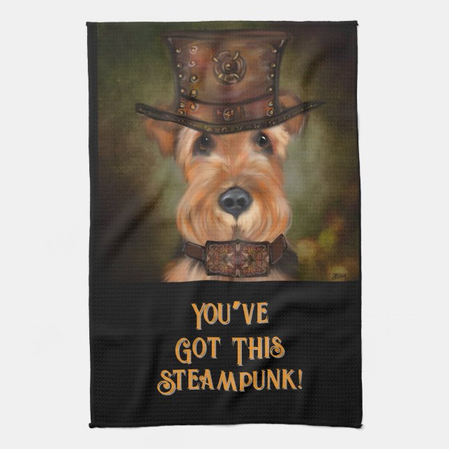 AIREDALE TERRIER KITCHEN TOWEL (Vertical)