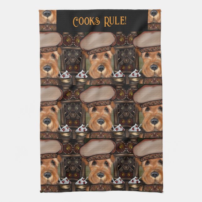 Airedale  Terrier  Kitchen Towel (Vertical)