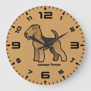 airedale terrier large clock