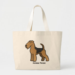 airedale terrier large tote bag