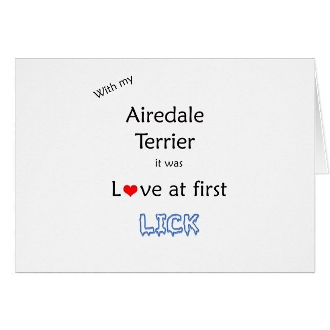 Airedale Terrier Lick Design (Devant horizontal)