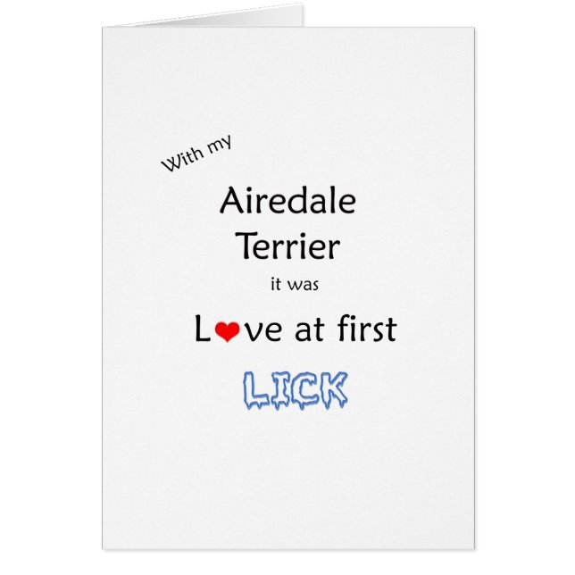 Airedale Terrier Lick Design (Devant)