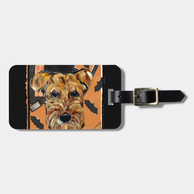 AIREDALE TERRIER LUGGAGE TAG (Front Horizontal)