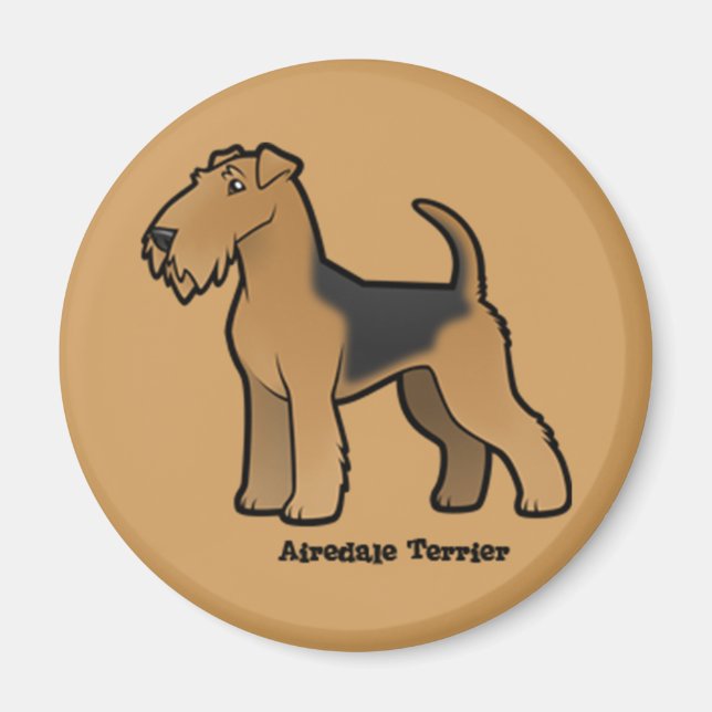 airedale terrier magnet (Front)