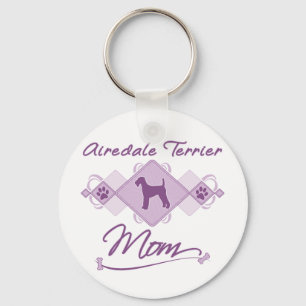 Airedale Terrier Mom Keychain