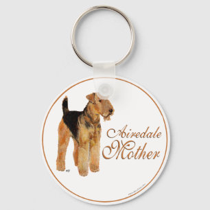 Airedale Terrier Mother's Day Keychain