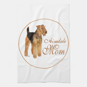 Airedale Terrier Mothers Day Kitchen Towel
