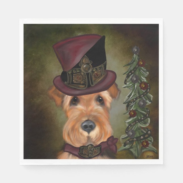 AIREDALE TERRIER NAPKIN (Front)