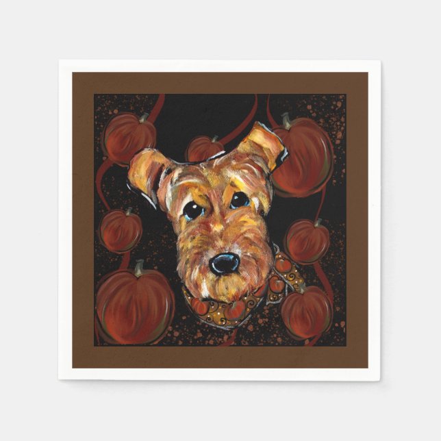 AIREDALE TERRIER       NAPKIN (Front)