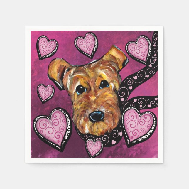  AIREDALE TERRIER     NAPKIN (Front)