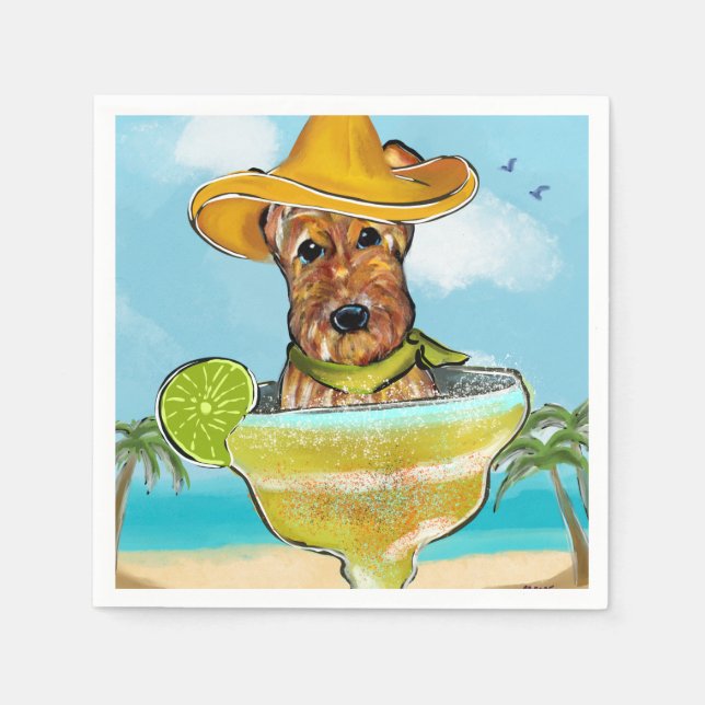 Airedale Terrier  Napkin (Front)