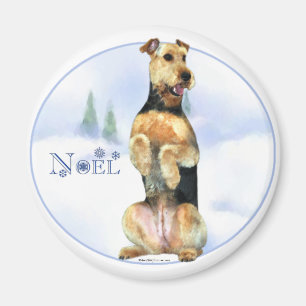 Airedale Terrier Noel Magnet