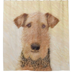 Airedale Terrier Painting - Cute Original Art