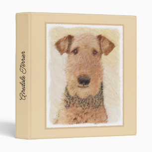 Airedale Terrier Painting - Cute Original Art Binder