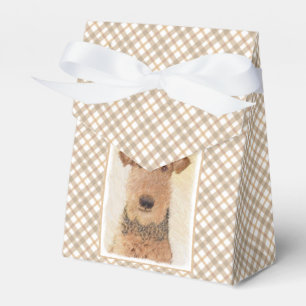 Airedale Terrier Painting - Cute Original Art Favor Box
