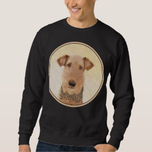 Airedale Terrier Painting - Cute Original Art Sweatshirt