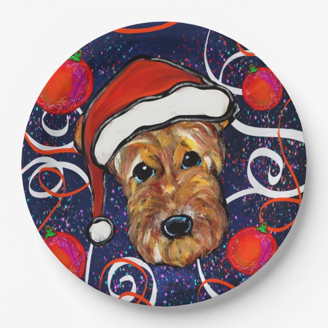  AIREDALE TERRIER        PAPER PLATE (Front)