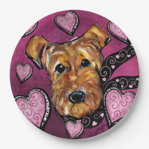  AIREDALE TERRIER      PAPER PLATE