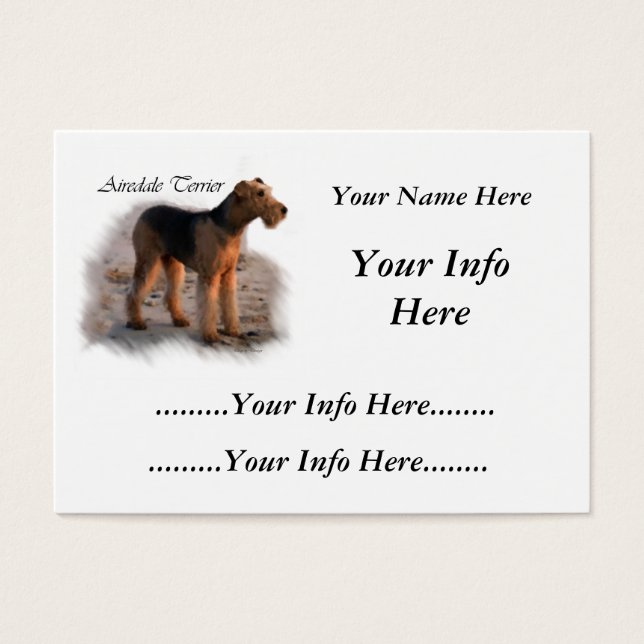 Airedale Terrier Personalized Cards (Front)