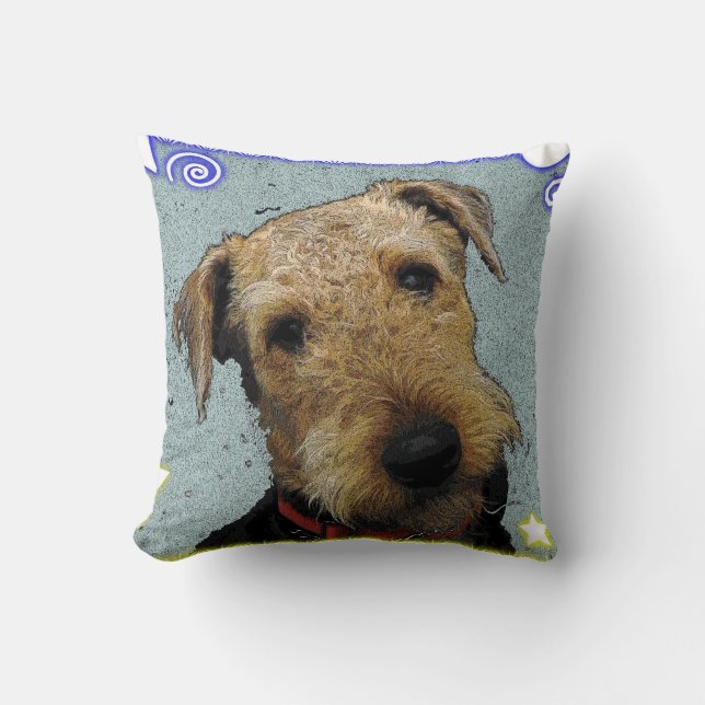 Airedale Terrier Pillow (Front)