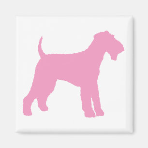 Airedale Terrier (pink) Magnet