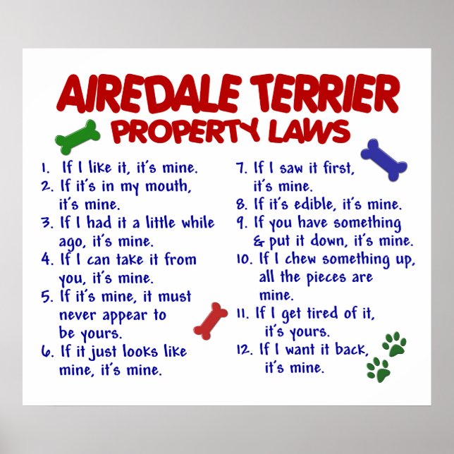 AIREDALE TERRIER PL2 POSTER (Front)