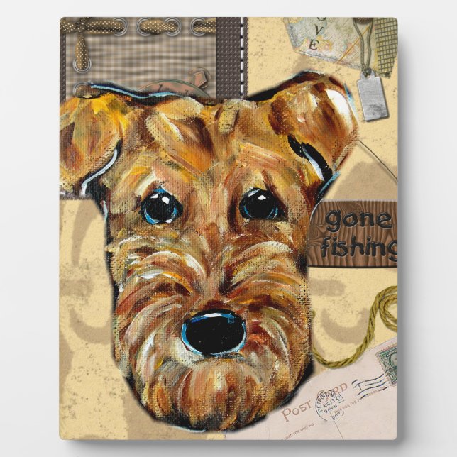 AIREDALE TERRIER PLAQUE (Front)