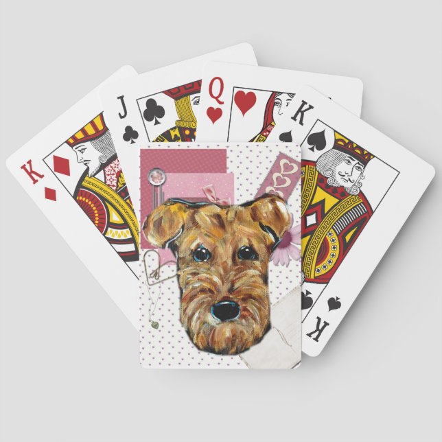 AIREDALE TERRIER PLAYING CARDS (Back)