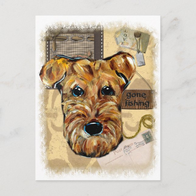 AIREDALE TERRIER POSTCARD (Front)