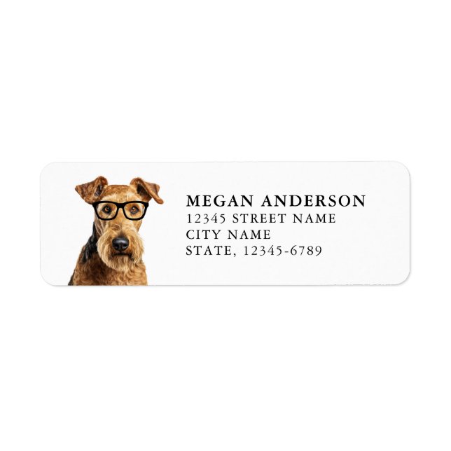 Airedale Terrier Return Address Labels (Front)