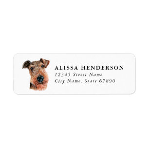 Airedale Terrier Return Address Labels