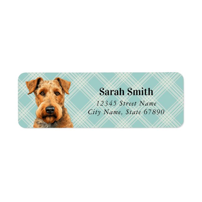 Airedale Terrier Return Address Labels (Front)