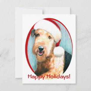 Airedale Terrier Santa Invitation