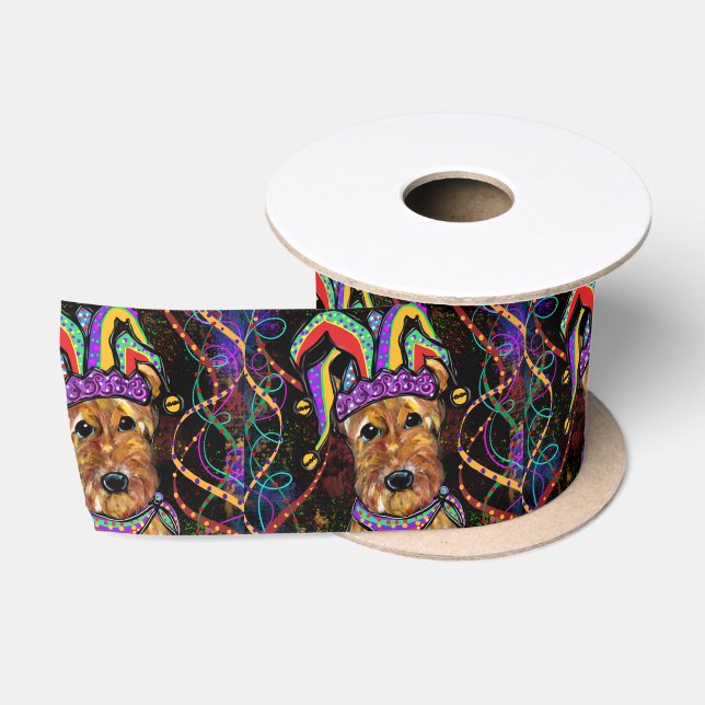 AIREDALE TERRIER   SATIN RIBBON (Spool)