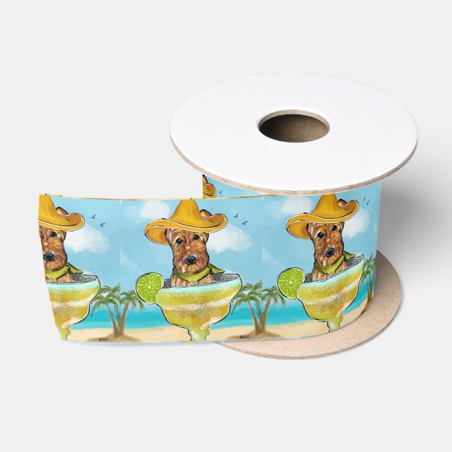 Airedale Terrier  Satin Ribbon (Spool)