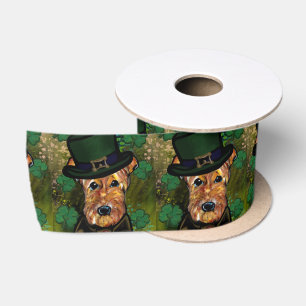 AIREDALE TERRIER SATIN RIBBON