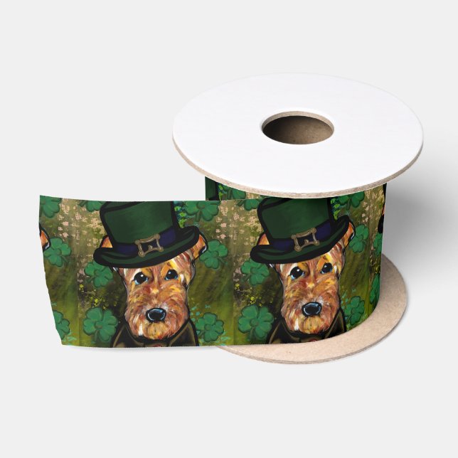 AIREDALE TERRIER   SATIN RIBBON (Spool)