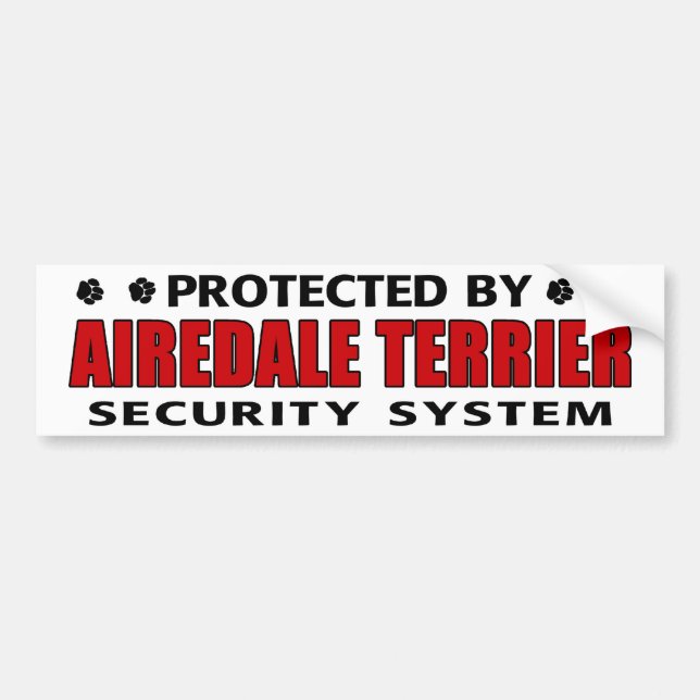 Airedale Terrier Security Bumper Sticker (Front)
