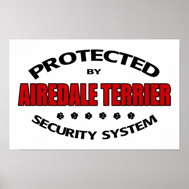 Airedale Terrier Security Poster (Front)