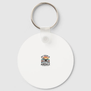 Airedale Terrier Shirt Vintage Dog Lover Graphic_1 Keychain