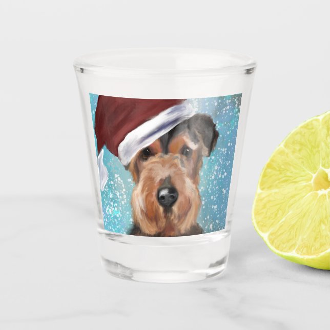 AIREDALE TERRIER SHOT GLASS (Front)