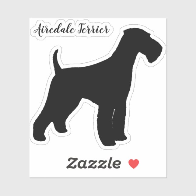 Airedale Terrier Silhouette Dog Breed Vinyl (Sheet)
