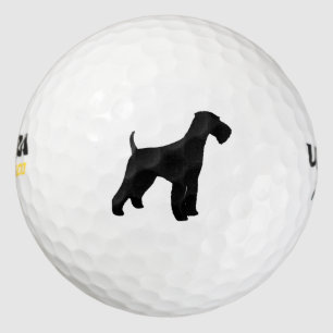 Airedale Terrier Silhouette Golf Balls